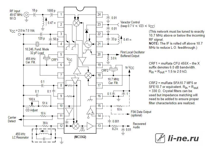 Микросхемы для радиоприемников, MC3362