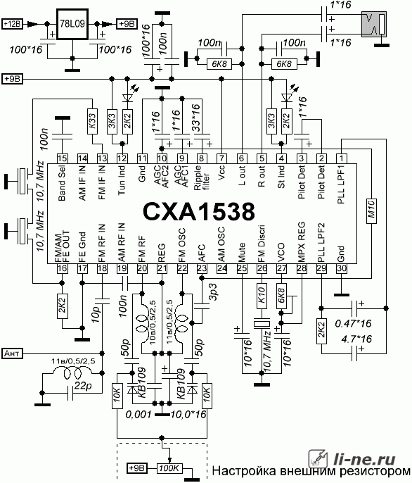 Микросхемы для радиоприемников, CXA1538